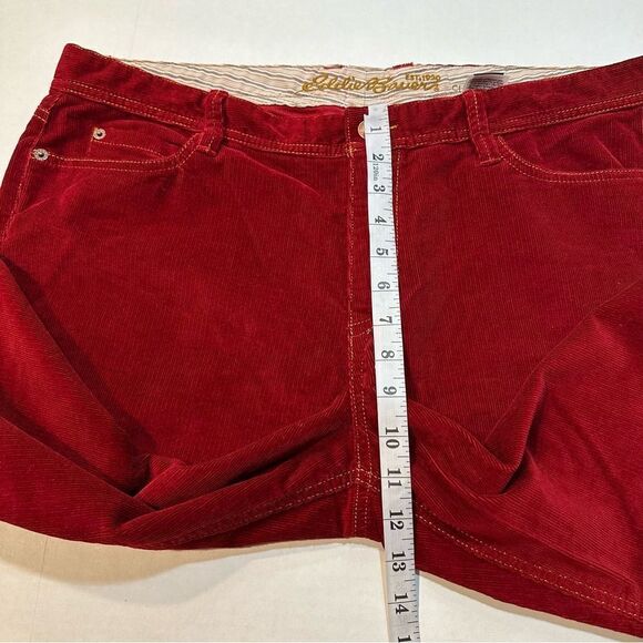 Eddie Bauer Classic Red Corduroy Pants Bootcut Leg, Size 16 - Picture 10 of 11